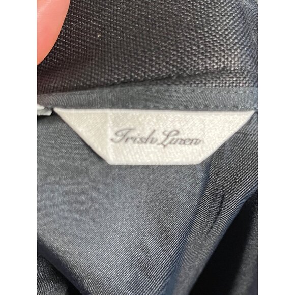 Talbots Irish Linen Neutral Pant Black 14P Classic Chic Work Wear Preppy Office - Picture 10 of 10